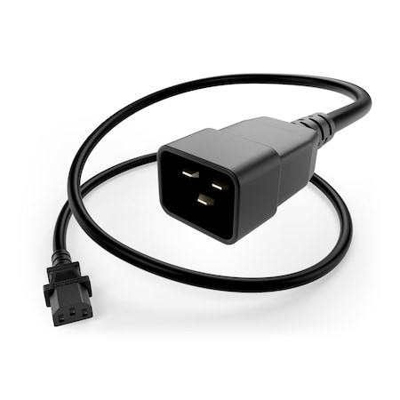 Unc Group Power Cord C13-C20 15Amp 250V Sjt 14/3 A PWCD-C13C20-15A-02F-BLK